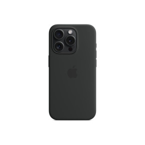 Луксозен силиконов гръб оригинален MT1A3ZM/A OFFICIAL Apple Silicone Case With MagSafe за Apple iPhone 15 Pro 6.1 черен